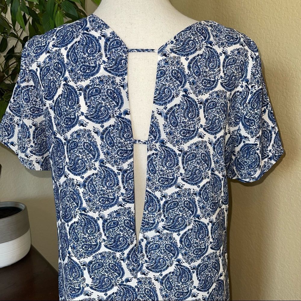 Lulus Taj Mahal Tour Blue White Paisley Dress Sz Small - Picture 4 of 4